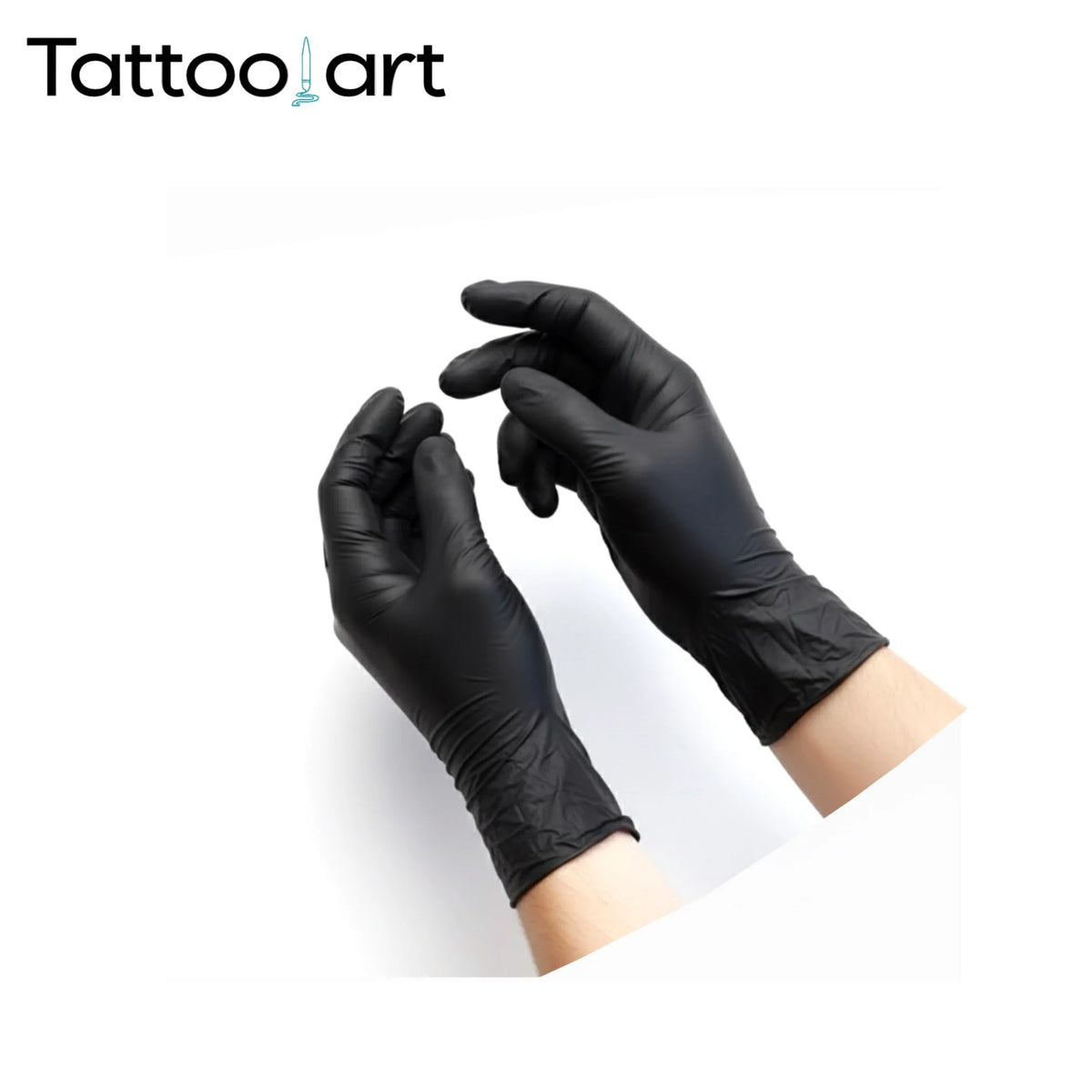 Guantes negros Tattooart™ de nitrilo
